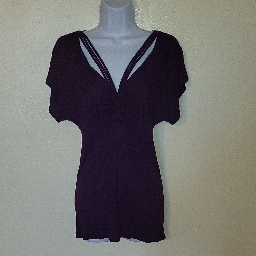 Mandee Deep Purple Short Sleeve Top